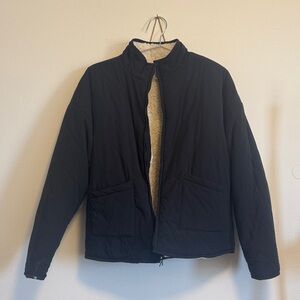 Women’s Black Sherpa-Lined Jacket